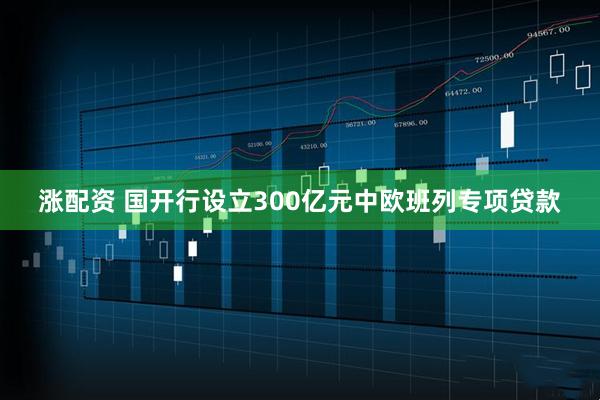 涨配资 国开行设立300亿元中欧班列专项贷款